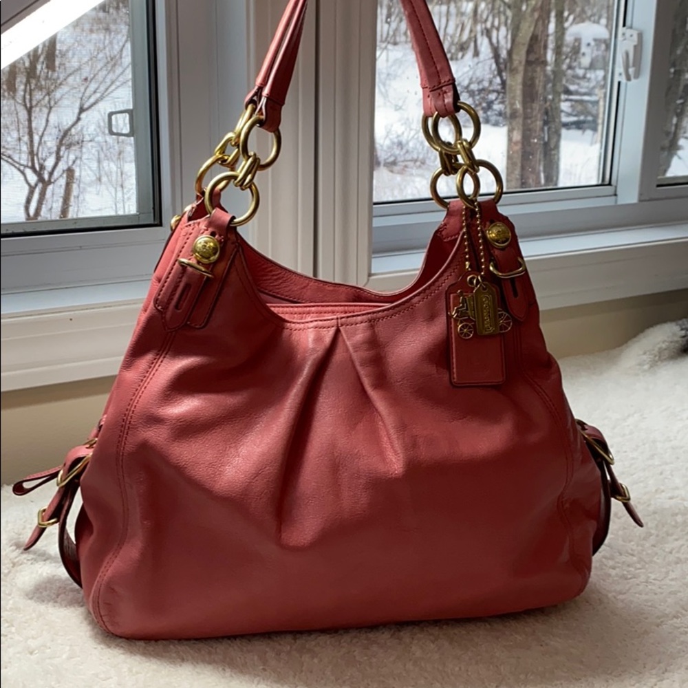 Lovely poppy pink Coach handbag